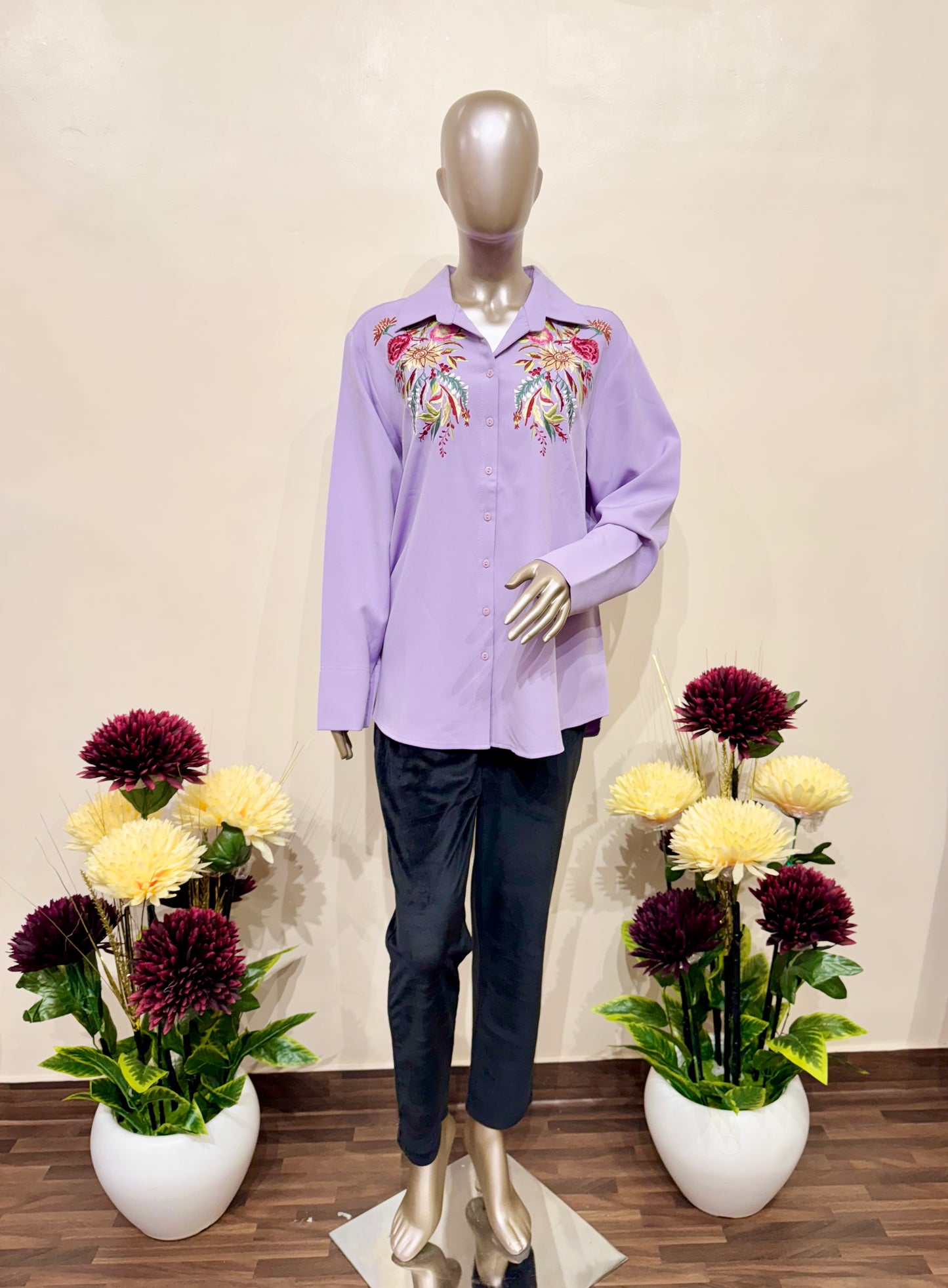 Floral Embroidery shirt