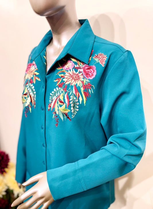 Floral Embroidery shirt