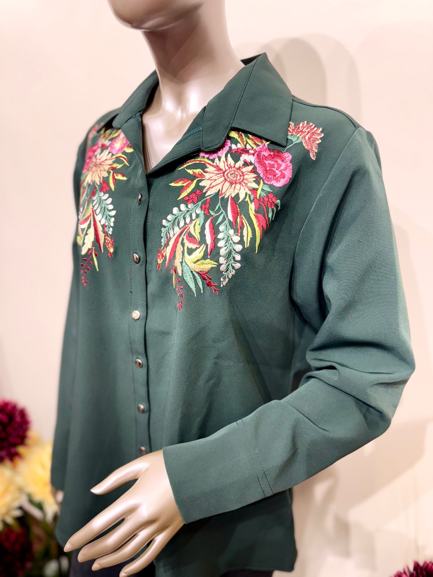 Floral Embroidery shirt